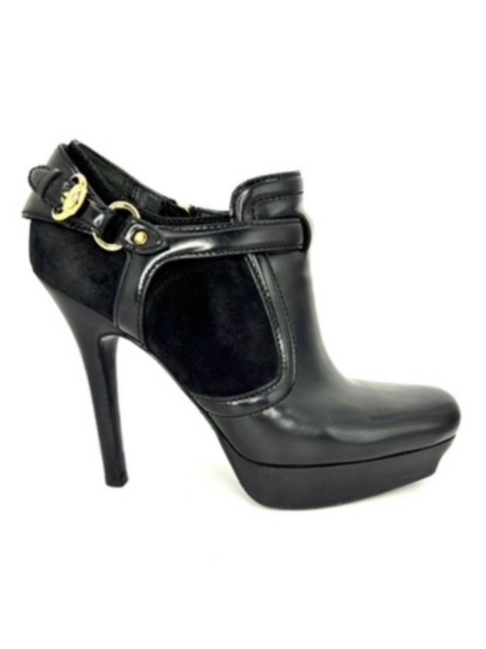 GUCCI Black Patent Leather Platform Ankle Booties | 38.5 - Picture 1 of 12
